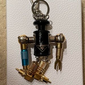 **SOLD** Prada Saffiano Leather Robot Keychain Trick